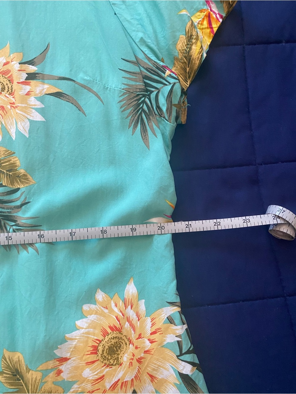 Two Palms Aqua Hawaiian Shirt - Picture 5 of 7